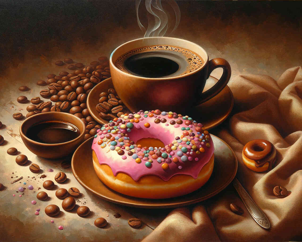 Paint by Numbers Coffee and Donut DIY Paint by Numbers