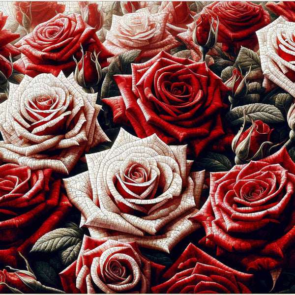 Paint by Numbers - Roses Arrangement in Red and White