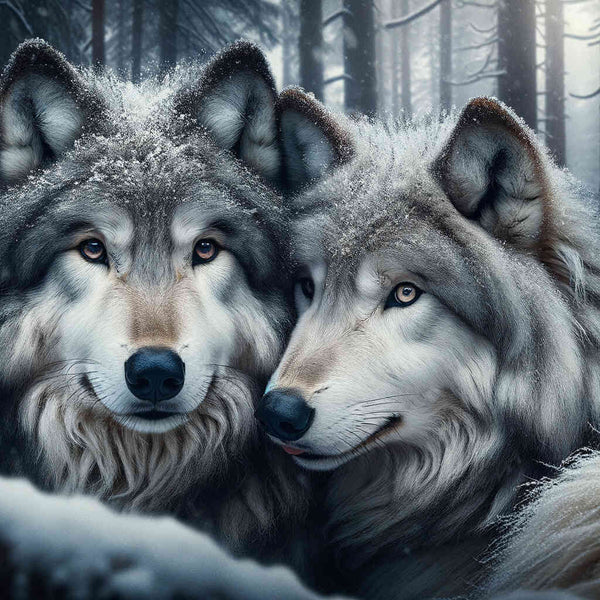 Paint by Numbers - Wolf friendship