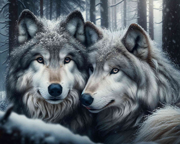 Paint by Numbers - Wolf friendship
