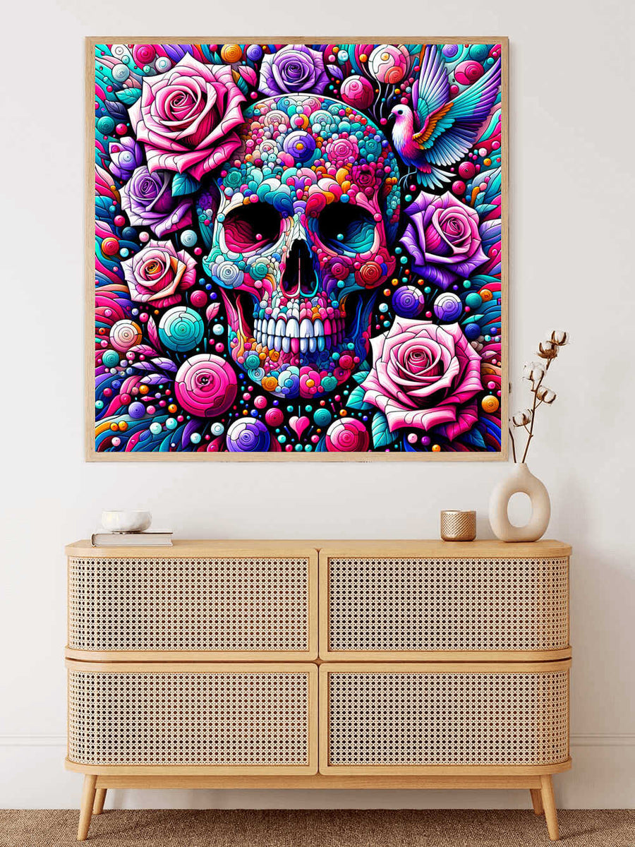 Paint by Numbers - Dead Head Colorful Drawing