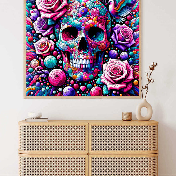 Paint by Numbers - Dead Head Colorful Drawing