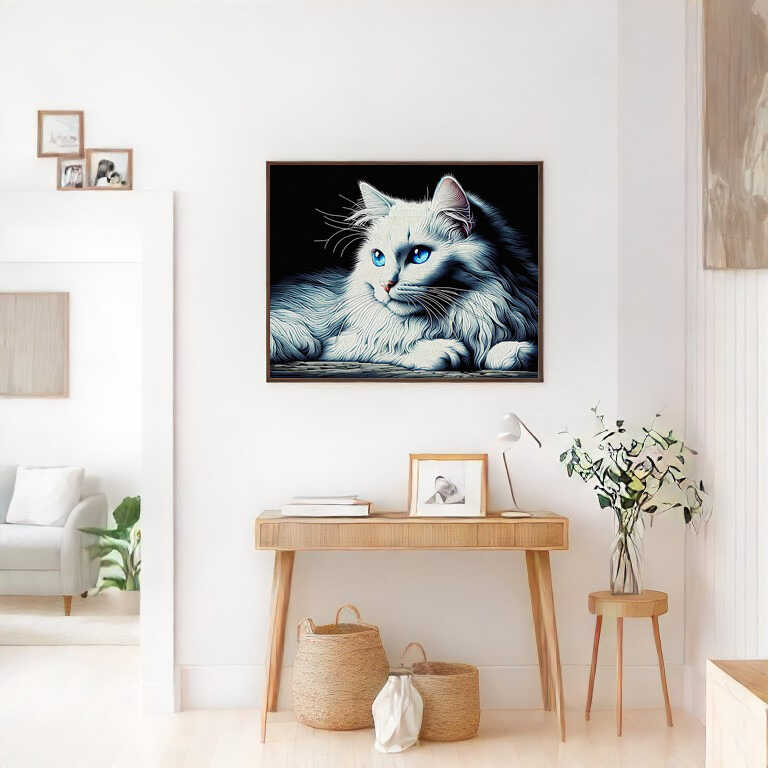 Paint by Numbers - White Cat