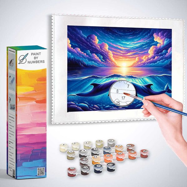 Paint by Numbers - Dolphin couple