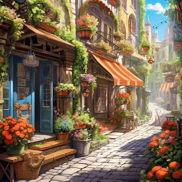 Lantern, living alley - Paint by Numbers