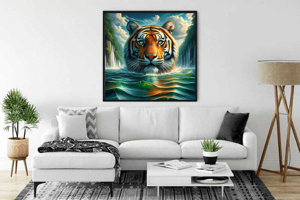 Paint by Numbers - Tiger in the river