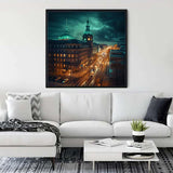 Diamond Painting of Hamburg Sideway displayed in a stylish living room, part of our Paint by Numbers kit series.