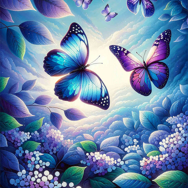 Paint by Numbers - Butterflies Purple Petals