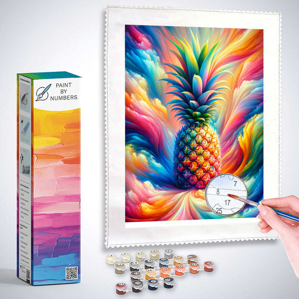 Paint by Numbers - Colorful pineapple