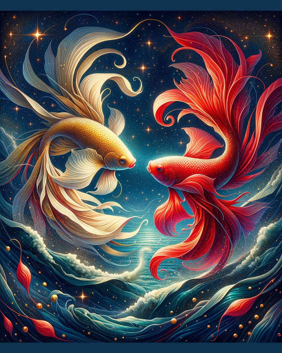 Paint by Numbers - Fish Red and Gold