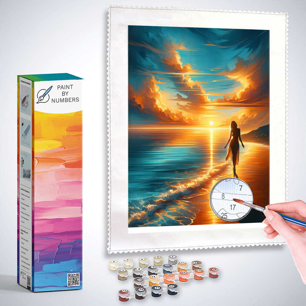 Paint by Numbers - Woman by the sea