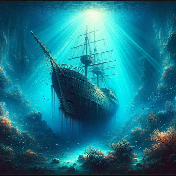 Shipwreck, under water - Paint by Numbers