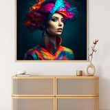 Diamond Painting - Abstrakte Frisur in Schwarz - gedruckt in Ultra-HD - Menschen, Neu eingetroffen, Quadratisch