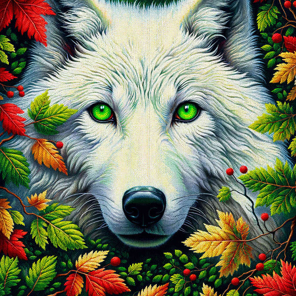 Paint by Numbers - White Wolf Grune Eyes