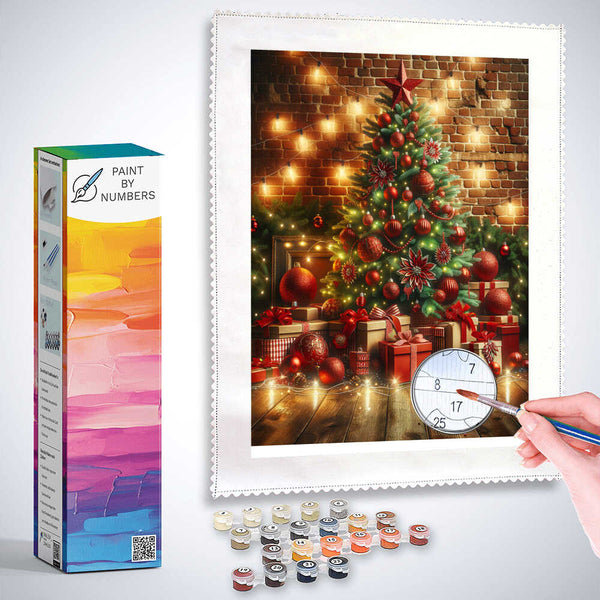 Paint by Numbers - Red Gifts Under Tree