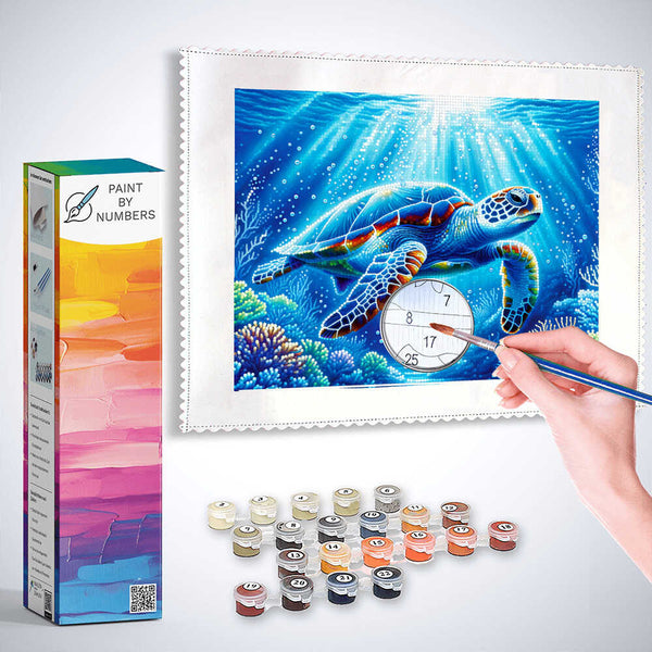Paint by Numbers - Turtle dives