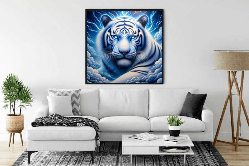 Diamond Painting - Beautiful Snow Tiger