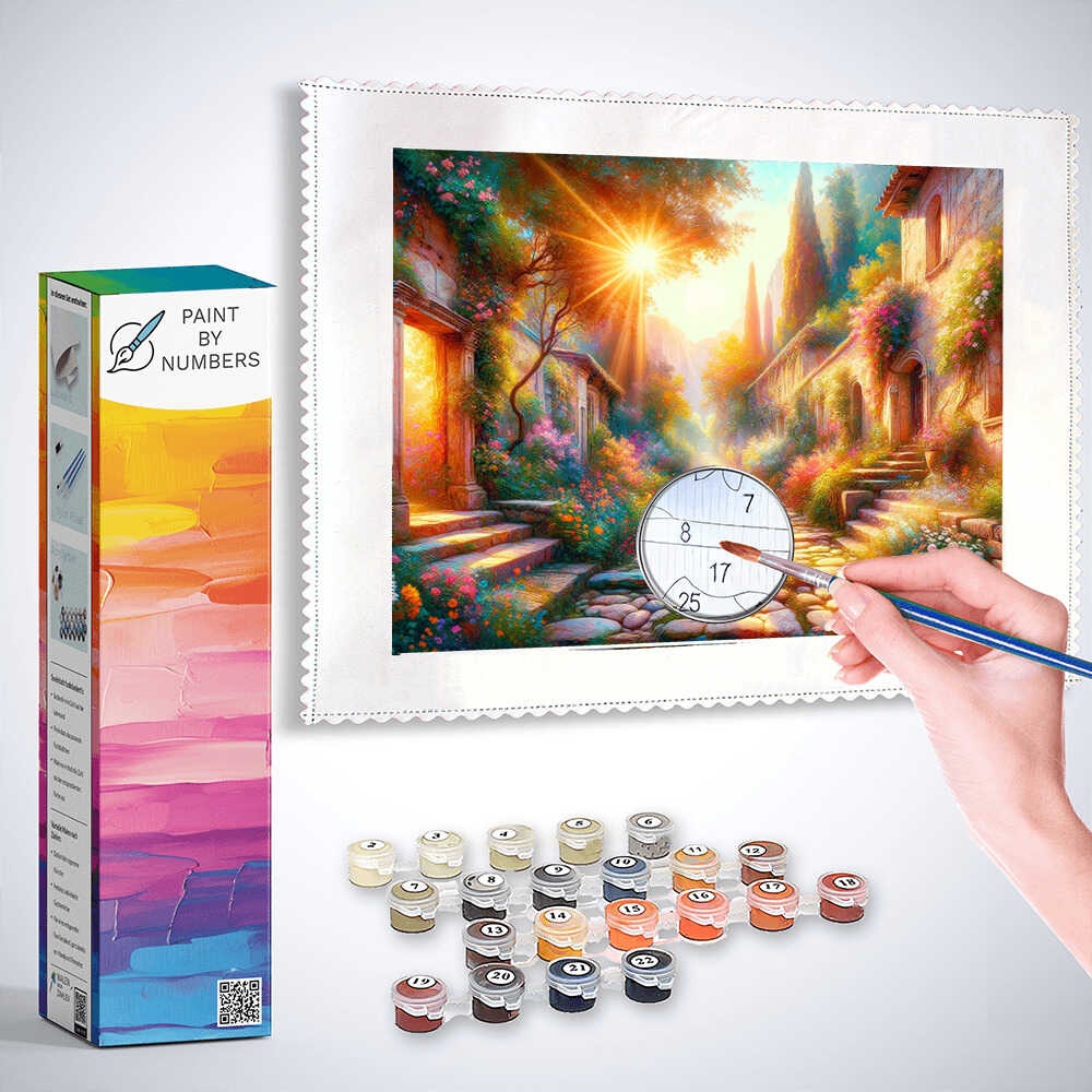 Paint by Numbers - Overgrown houses