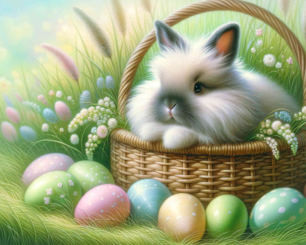 Paint by Numbers - Rabbit in basket