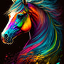 Colorful Horse Diamond Painting Kit - Sparkling Paint by Numbers Art on Professional Canvas