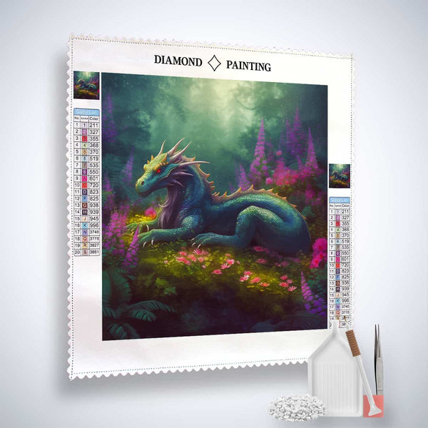 Diamond Painting Kit - Whisper of the Wind Dragon Design with Canvas, Acrylic Diamonds, Tweezers, and Application Pen - Paint by Numbers