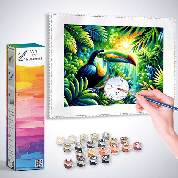 Toucan in the jungle - Paint by Numbers