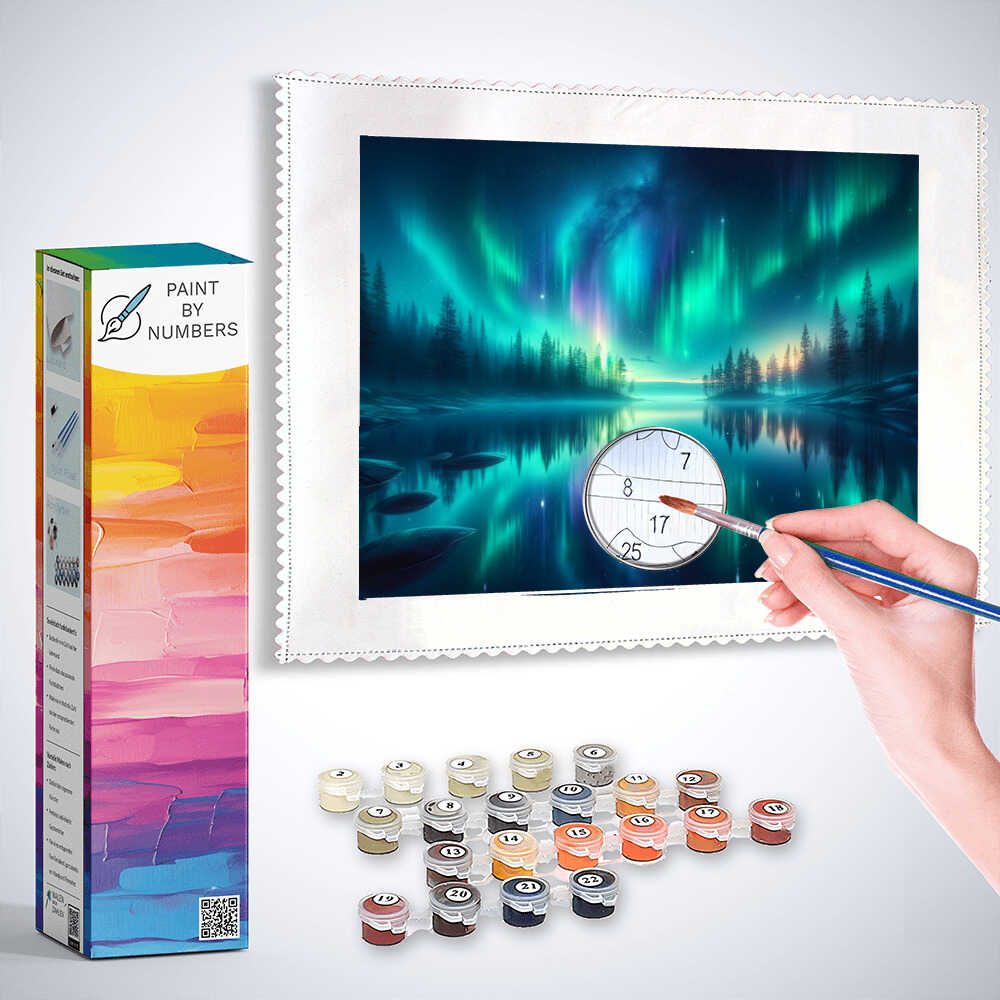 Paint by Numbers - Polar Lights Sea