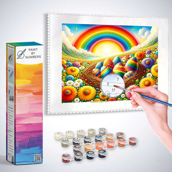 Paint by Numbers - Easter eggs rainbow
