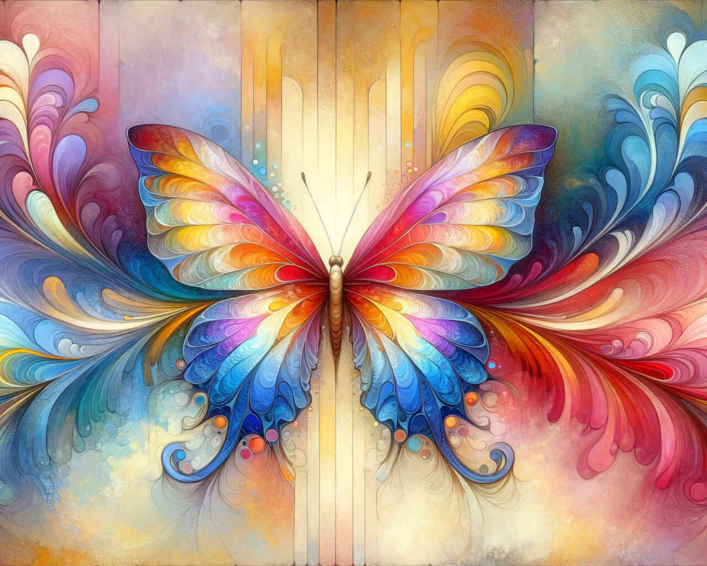 Butterfly, Colorful - Paint by Numbers
