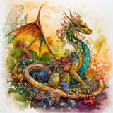 Malen nach Zahlen - Flügel der Freiheit - hochwertige Leinwand - 170523, Drachen, Fantasy, Neu eingetroffen, Quadratisch