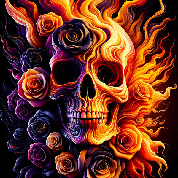 Paint by Numbers - Skull Abstract