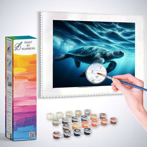 Paint by Numbers - Turtles in the Ocean