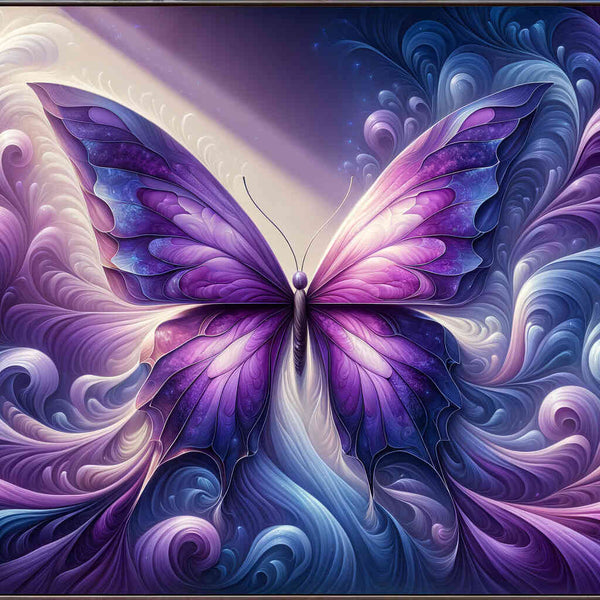 Paint by Numbers - Purple Water Butterfly