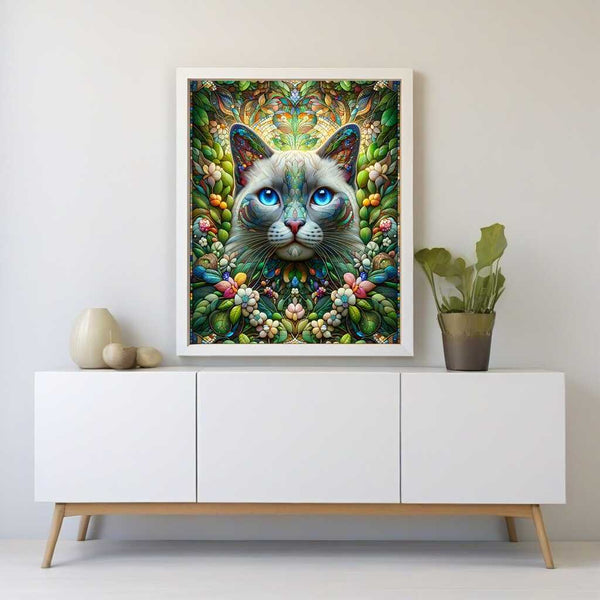 Paint by Numbers - Cat Mosaic Siamese Cat