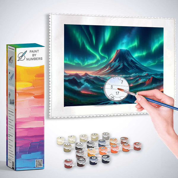 Paint by Numbers - Volcano Polar Lights