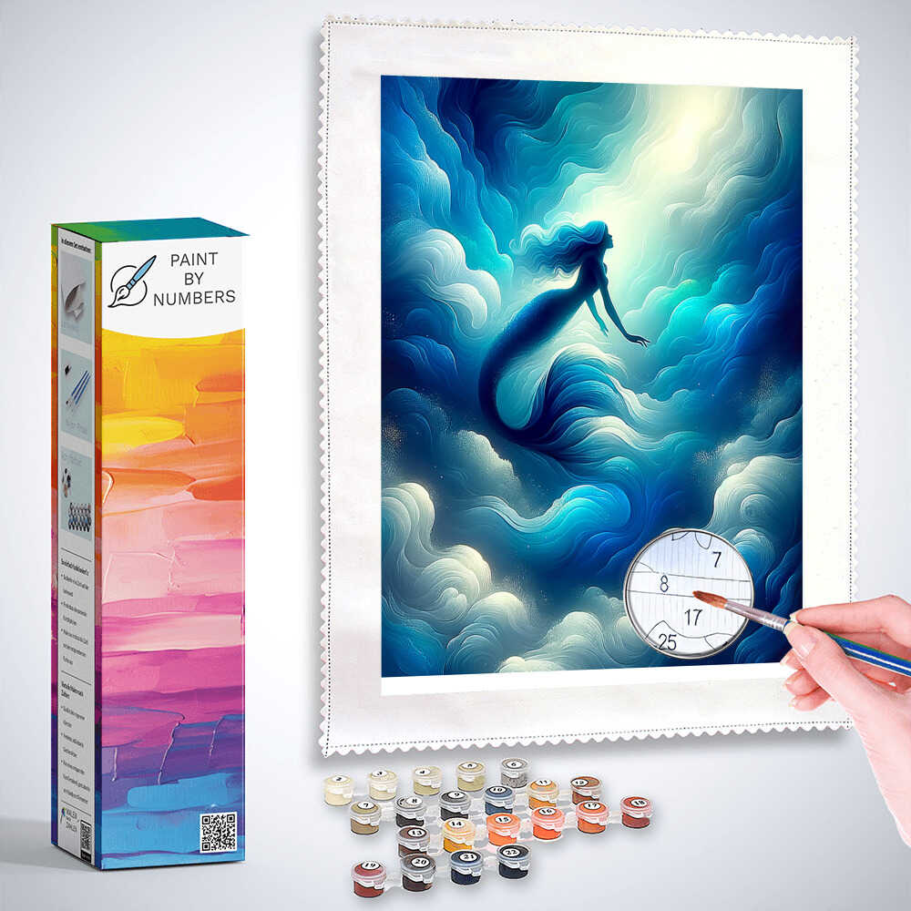 Mermaid in blue - Paint by Numbers