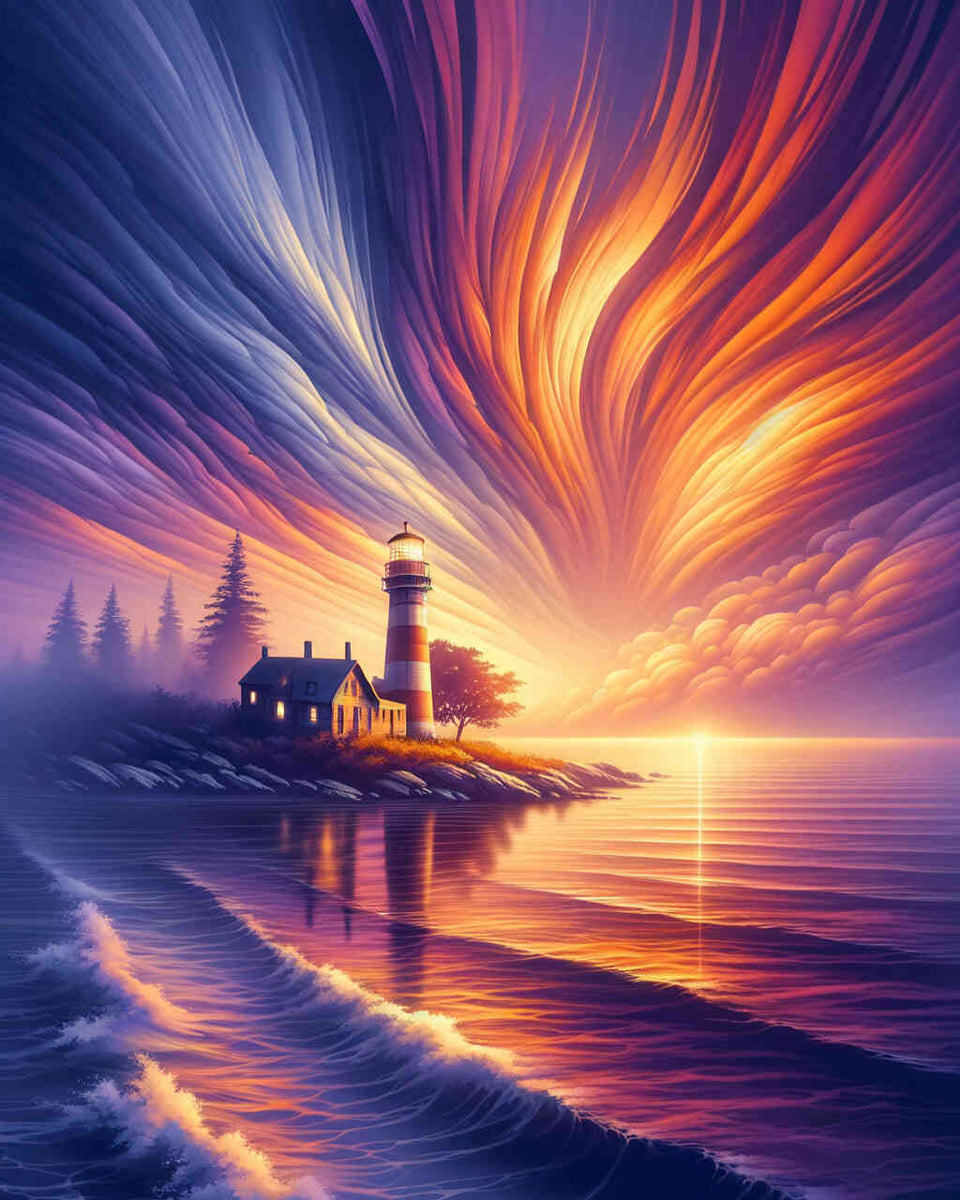 Paint by Numbers - Lighthouse with House