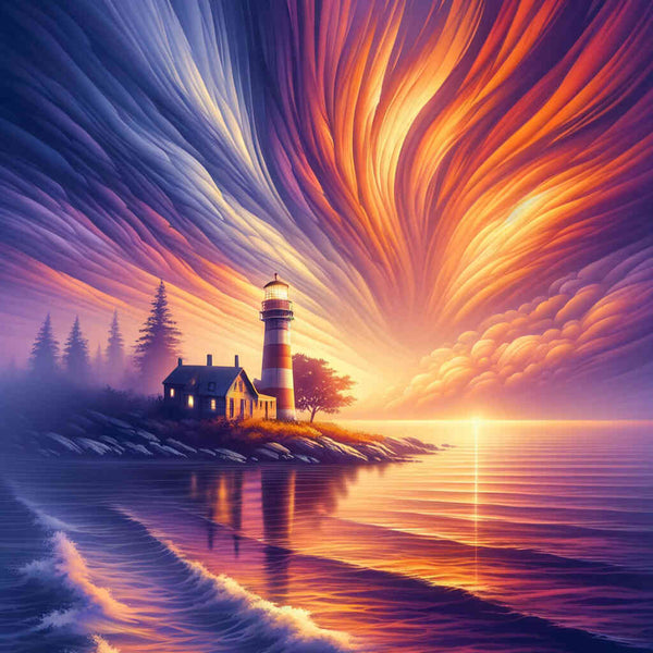 Paint by Numbers - Lighthouse with House
