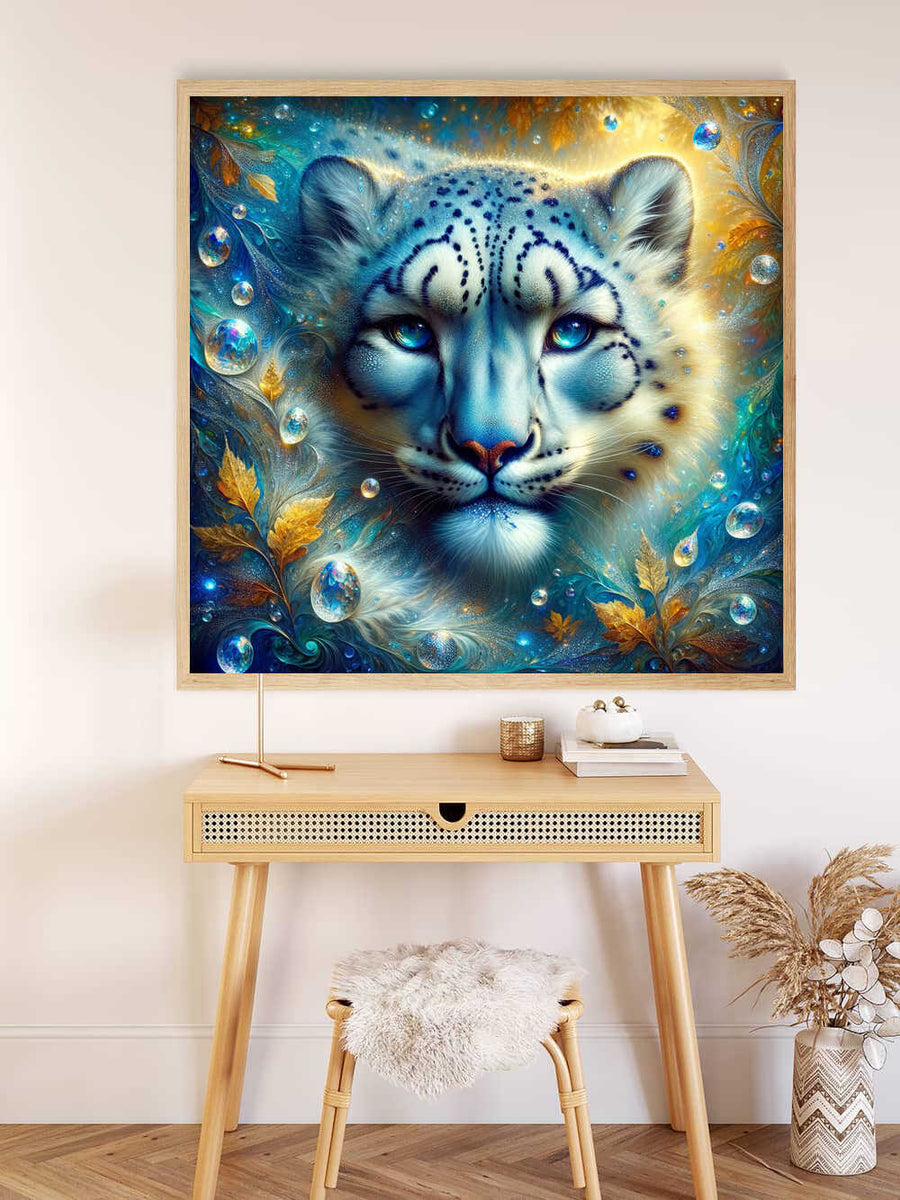 Diamond Painting - Beautiful snow leopardess