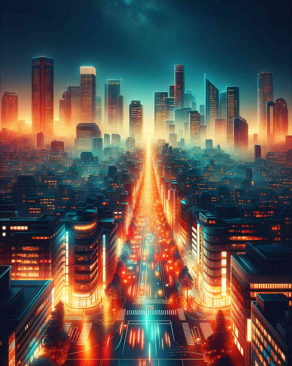 City by night - Paint by Numbers