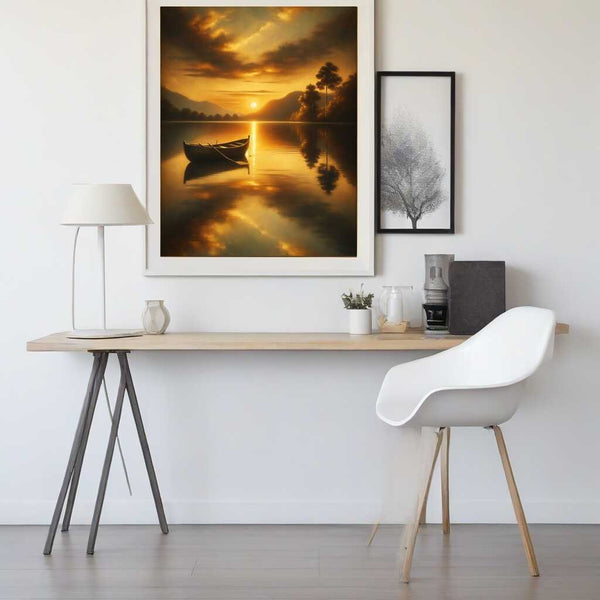Paint by Numbers - Boat in the Sea Evening Atmosphere