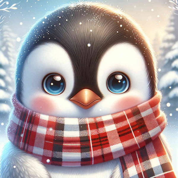 Paint by Numbers - Penguin with Scarf