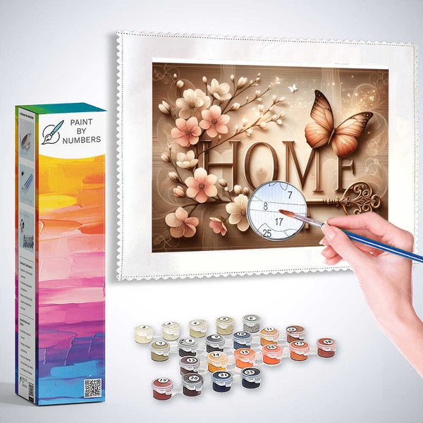 Paint by Numbers - Home Wood with Key