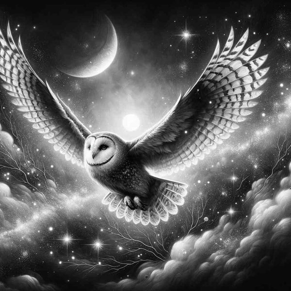 Paint by Numbers - Owl flying at night