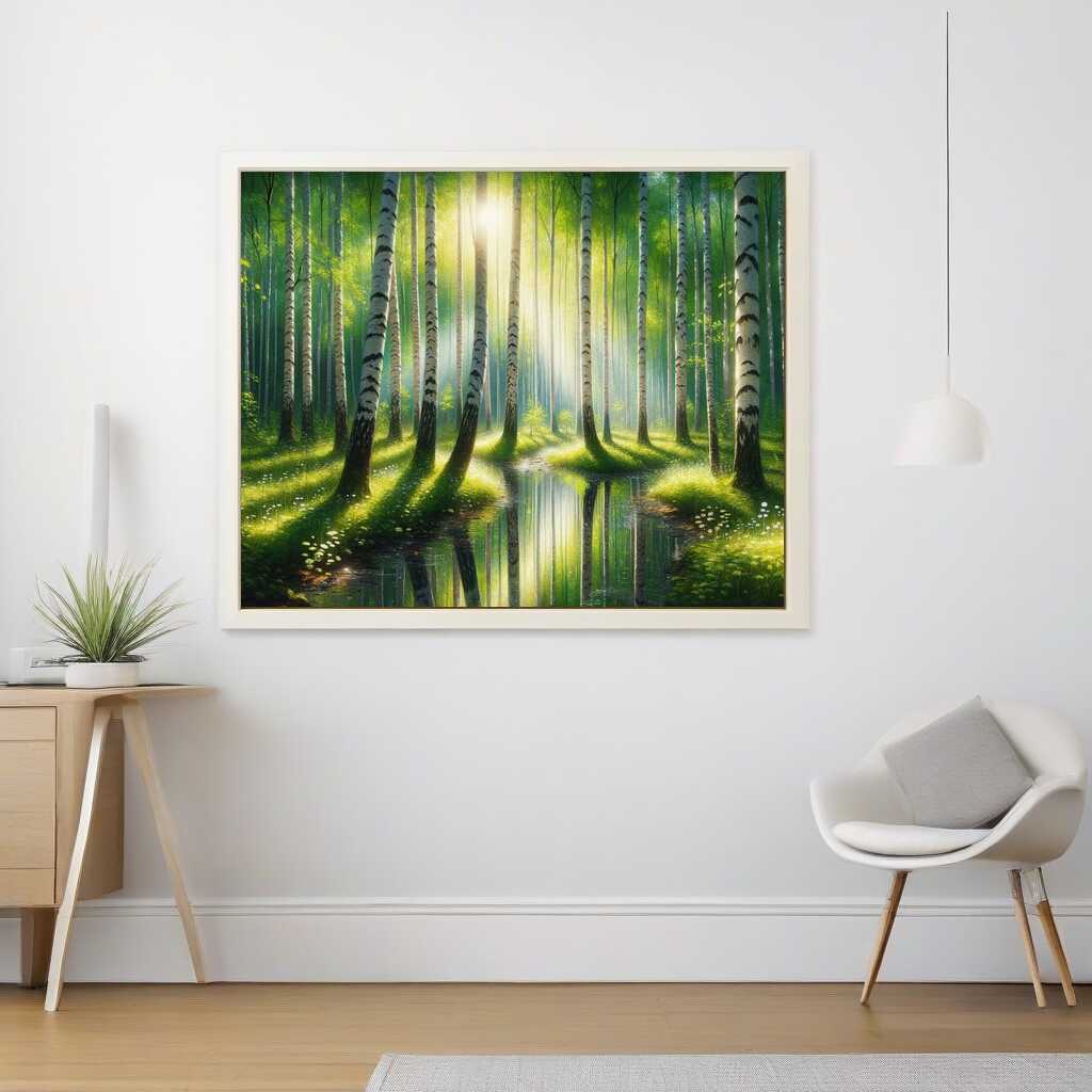 Forest, birch trees - Paint by Numbers