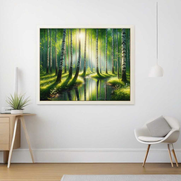 Forest, birch trees - Paint by Numbers
