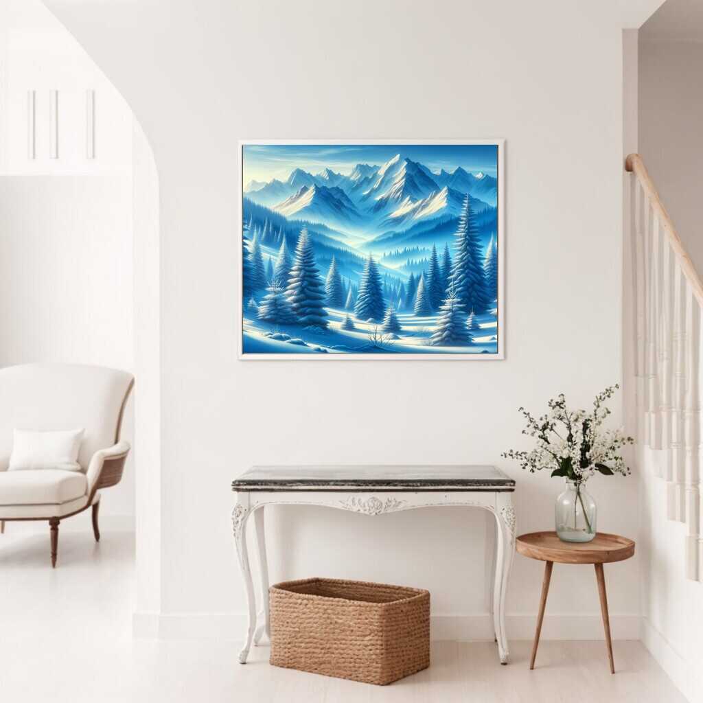 Fir trees and mountains - Paint by Numbers
