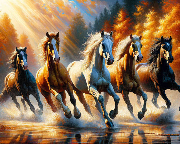 Paint by Numbers - Wild horses