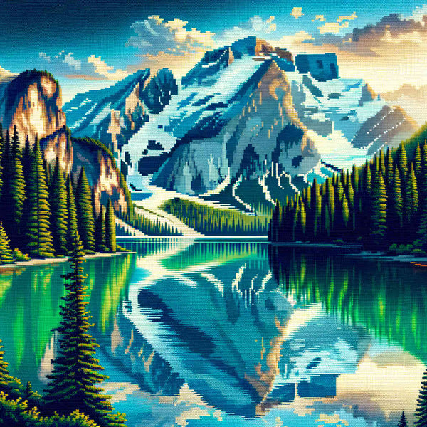 Paint by Numbers - Reflecting Mountain Lake