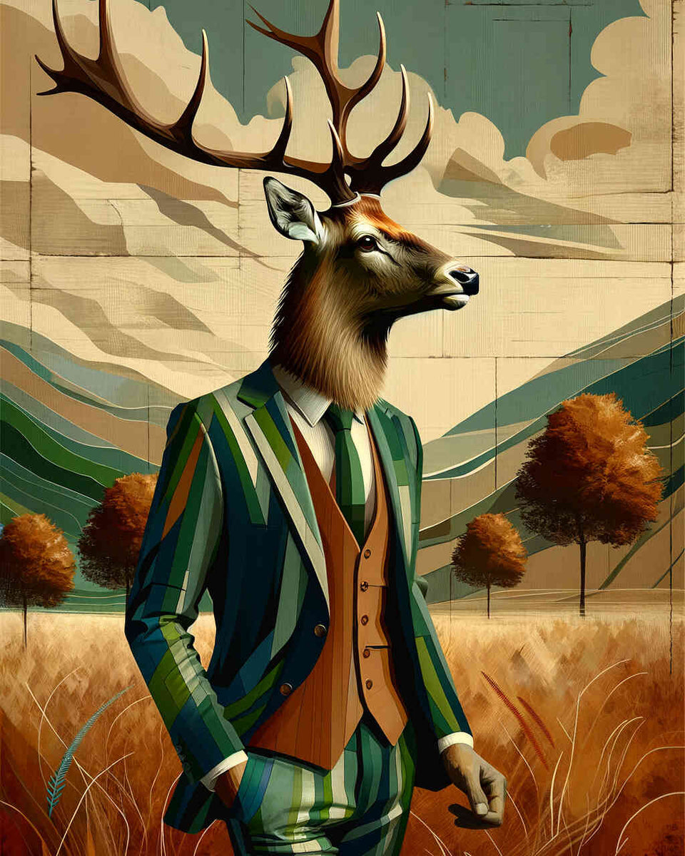 Roebuck with suit - Paint by Numbers